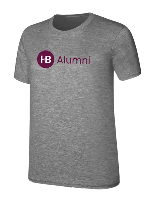 Womens Ring Spun Light Grey Heather 4.5 oz T-Shirt w/Alumni Logo