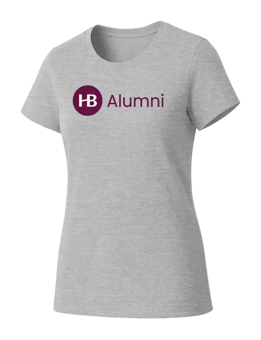 Womens Seriously Soft Light Heathered Grey T-Shirt w/Alumni Logo