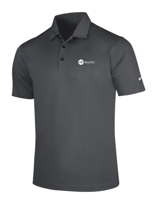 NIKE Dark Grey Dri-Fit Vertical Mesh Polo w/Alumni Logo