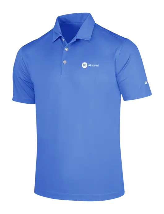 NIKE Light Royal Blue Dri-Fit Vertical Mesh Polo w/Alumni Logo