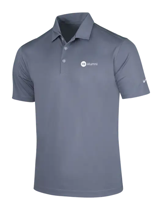 NIKE Medium Grey Dri-Fit Vertical Mesh Polo w/Alumni Logo