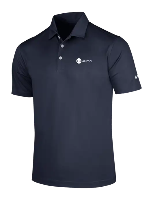 NIKE Dark Navy Dri-Fit Vertical Mesh Polo w/Alumni Logo
