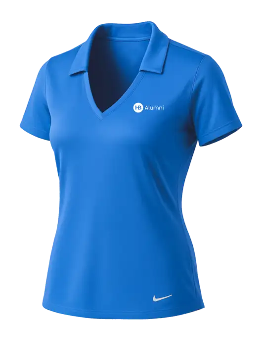 NIKE Carolina Blue Womens Dri-Fit Vertical Mesh Polo w/Alumni Logo