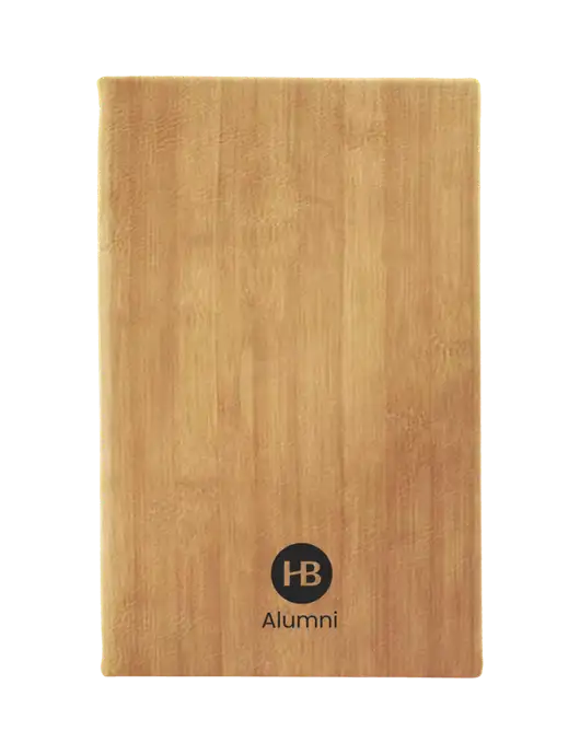 Bamboo Leatherette 5.25 x 8.25 Journal w/Alumni Logo
