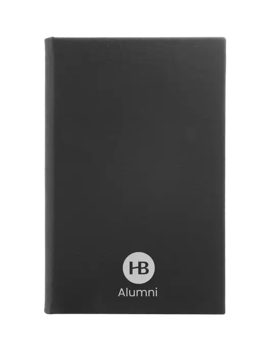 Black Leatherette 5.25 x 8.25 Journal w/Alumni Logo