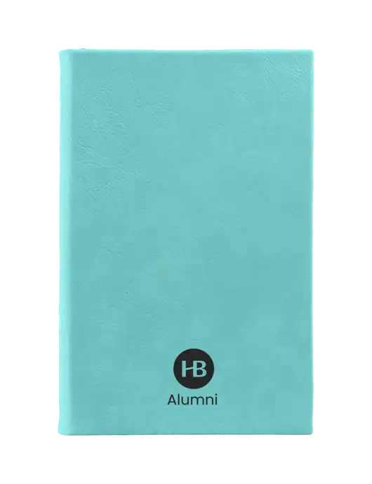 Seafoam Leatherette 5.25 x 8.25 Journal w/Alumni Logo