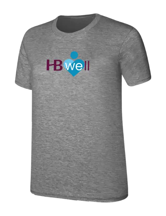 Womens Ring Spun Light Grey Heather 4.5 oz T-Shirt w/Wellness Logo