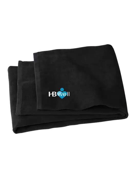 Black Beach Towel w/Wellness Logo