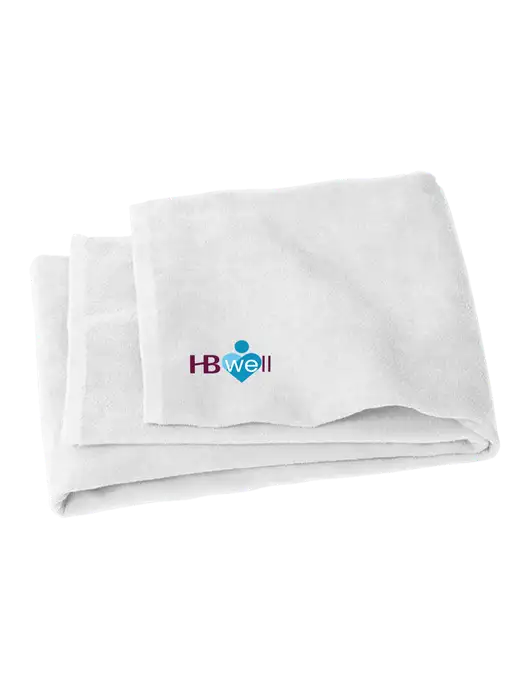 White Beach Towel w/Wellness Logo