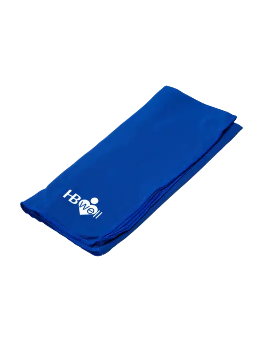 Eclipse Blue Copper Infused Cooling Towel w/Wellness Logo