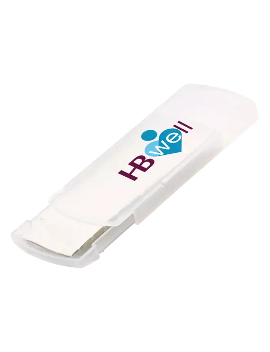 Slide Right Clear Bandage Dispenser w/Wellness Logo