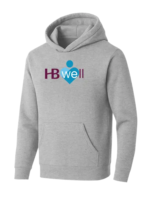BELLA+CANVAS Light Grey Heather Sponge Fleece Pullover Hoodie w/Wellness Logo