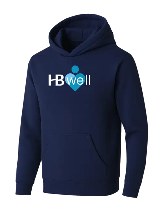 BELLA+CANVAS Navy Sponge Fleece Pullover Hoodie w/Wellness Logo