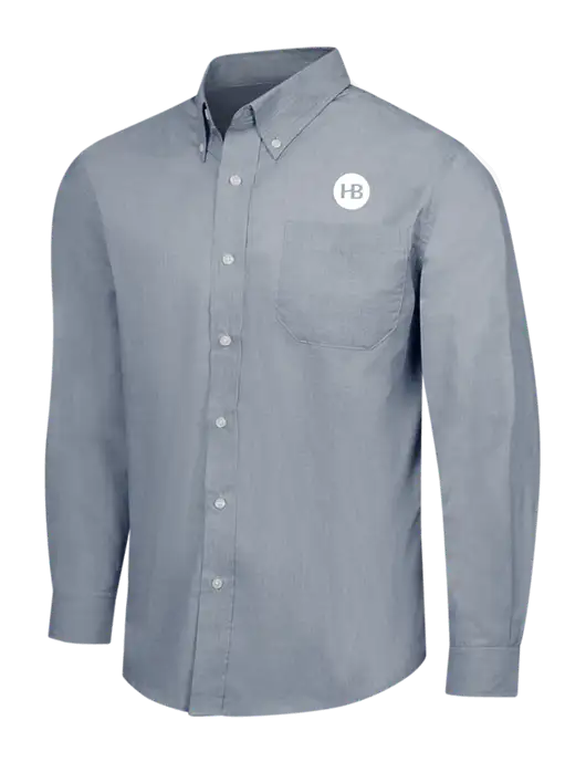 Navy Frost Crosshatch Easy Care Shirt w/Monogram Logo