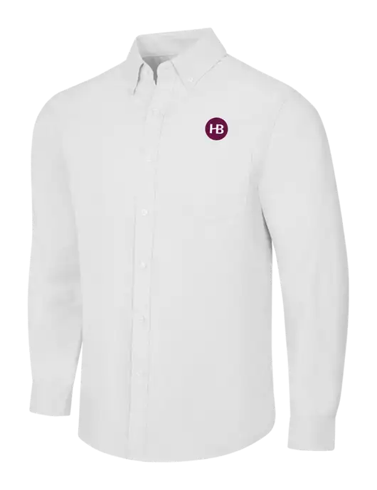 White SuperPro Oxford Shirt w/Monogram Logo