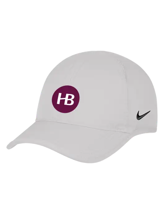 Nike White Featherlight Cap w/Monogram Logo