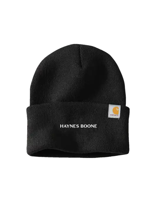 Carhartt Black Watch Cap 2.0 w/Haynes & Boone Logo