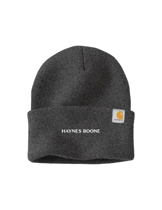Carhartt Dark Grey Watch Cap 2.0 w/Haynes & Boone Logo