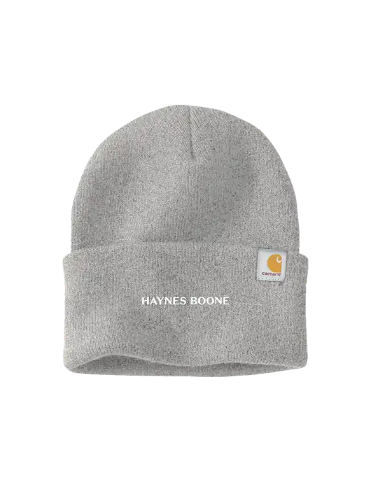 Carhartt Light Grey Heather Watch Cap 2.0 w/Haynes & Boone Logo