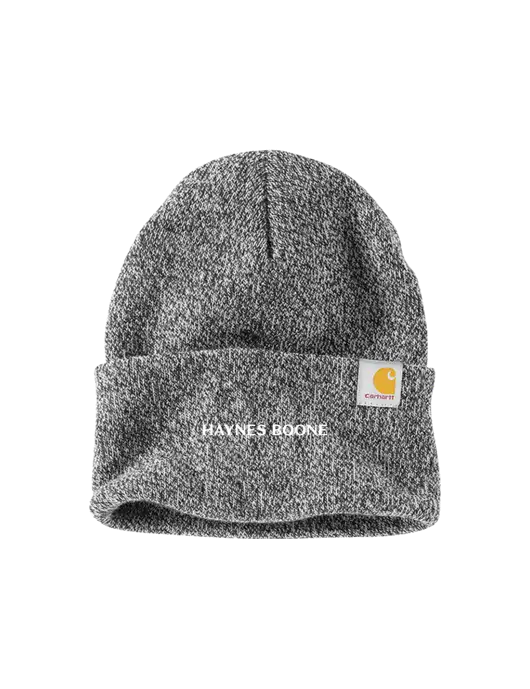 Carhartt Medium Grey Heather Watch Cap 2.0 w/Haynes & Boone Logo