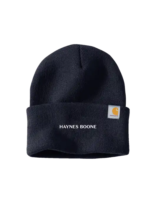 Carhartt Navy Watch Cap 2.0 w/Haynes & Boone Logo