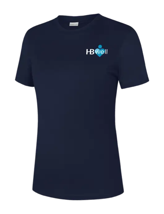 Womens Navy PosiCharge Competitor Tee w/Wellness Logo