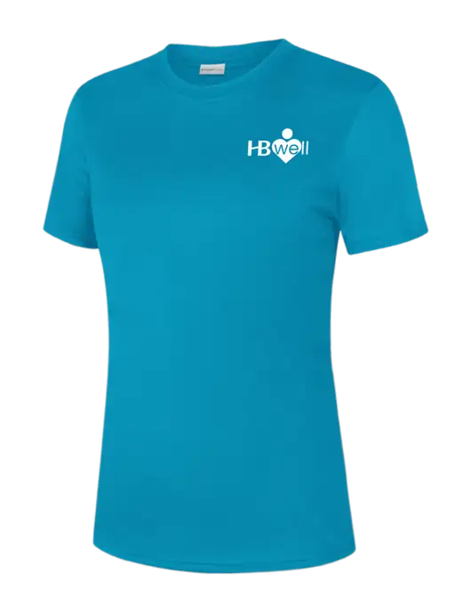  Womens Sapphire PosiCharge Competitor Tee w/Wellness Logo